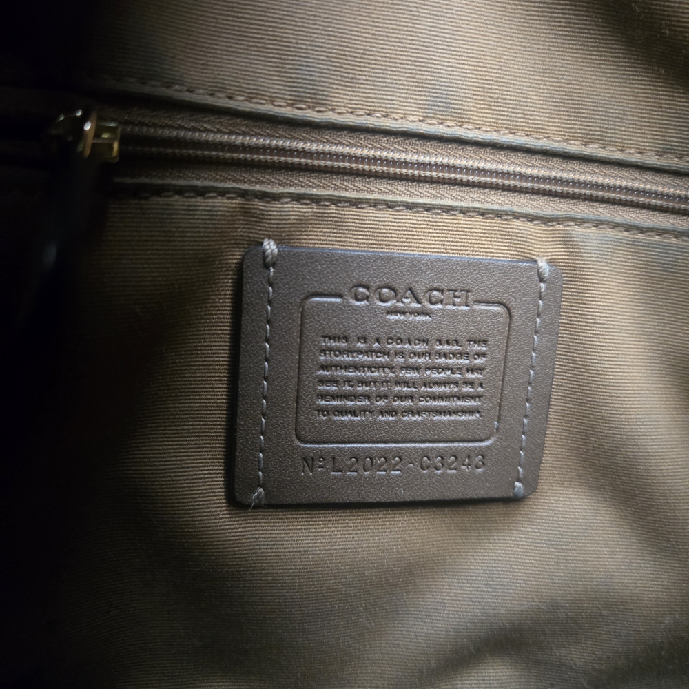 Coach Cream and Tan Satchel - Picture 3 of 3